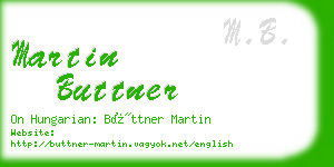martin buttner business card